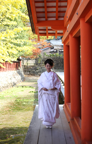 宮島 結婚式の秋景色